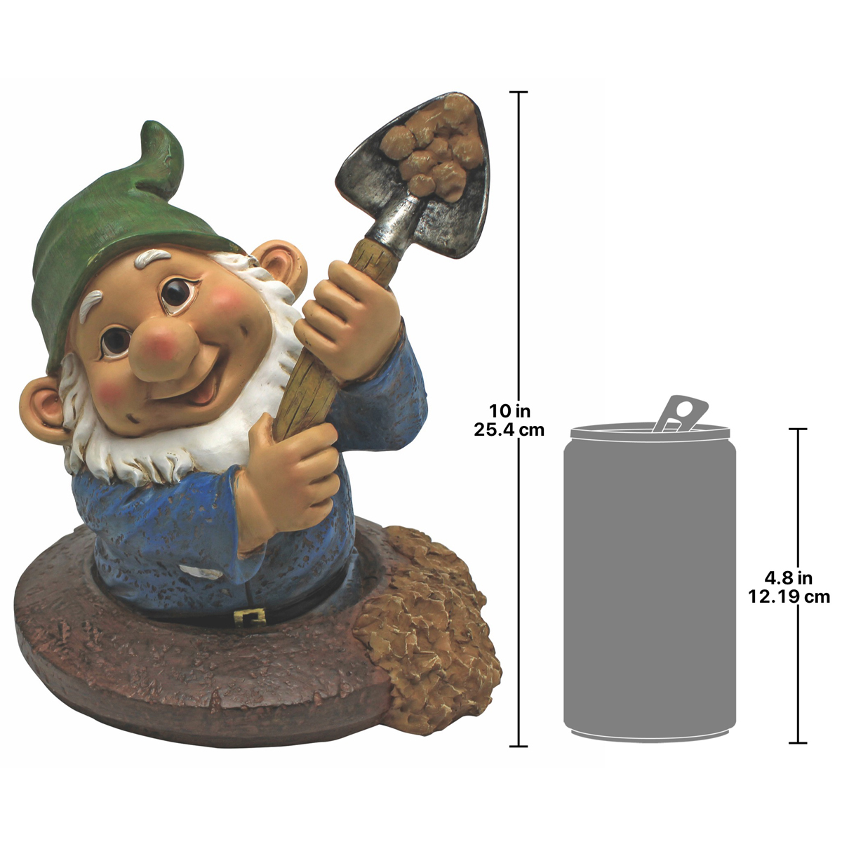 Image Thumbnail for Shoveling Sam The Garden Gnome Statue